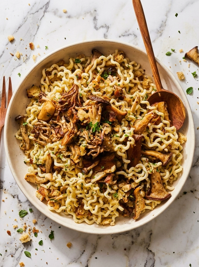 Roasted Mushroom Pasta With Herbs - 2