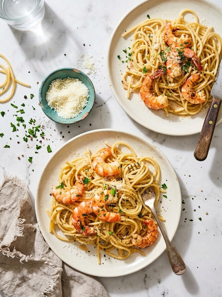 Shrimp Cacio e Pepe Pasta Dinner - 2