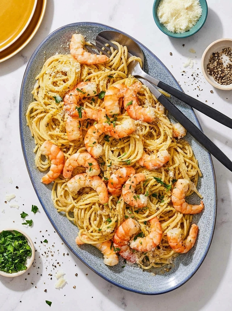 Shrimp Cacio e Pepe Pasta Dinner - 1
