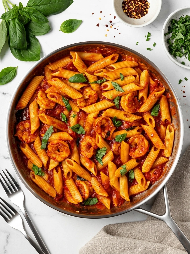 Spicy Shrimp Arrabbiata Pasta - 1