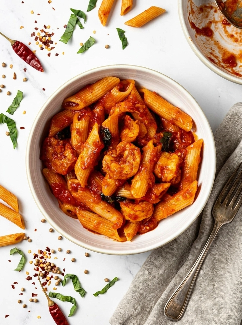 Spicy Shrimp Arrabbiata Pasta - 2