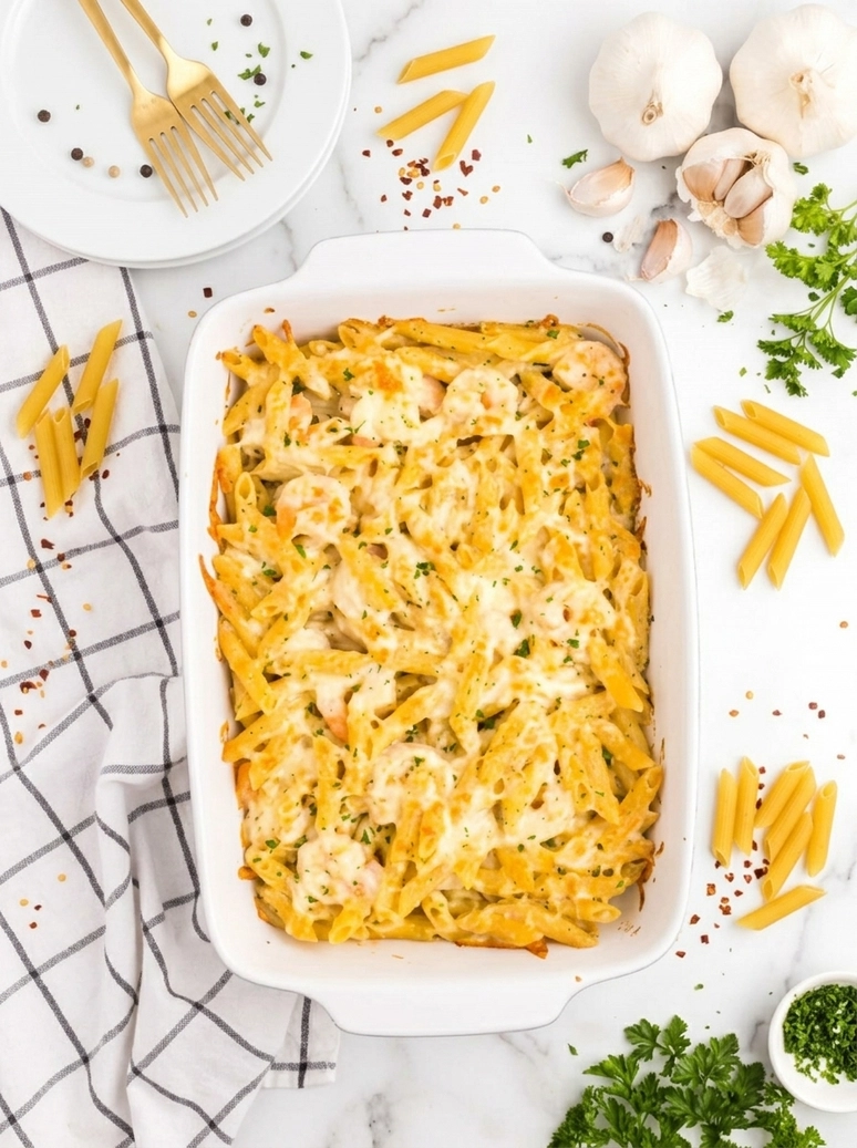 Creamy Shrimp Alfredo Bake Recipe - 2